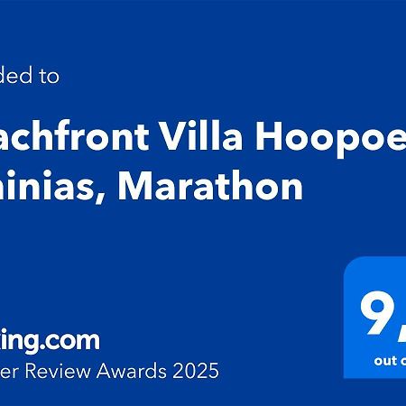 Beachfront Villa Hoopoe Schinias, Marathon Kültér fotó